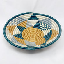 Load image into Gallery viewer, Boutique Diversiform Teal & Blue Woven Bowls