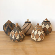 Load image into Gallery viewer, Zulu Lidded Basket 11-12" (Assorted)