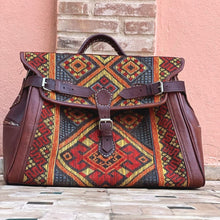 Load image into Gallery viewer, Leather Shoulder / Handbag with Silk Details