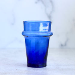Le Verre Beldi Traditional Moroccan Small Tea Glasses - Blue