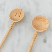 Load image into Gallery viewer, Hand Carved Wooden Serving Spoons