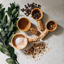 Load image into Gallery viewer, Hand Carved Wooden Measuring Cup Set