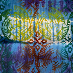 Tie Dye Batik from Liberia - Yellow & Green & Red & Blue