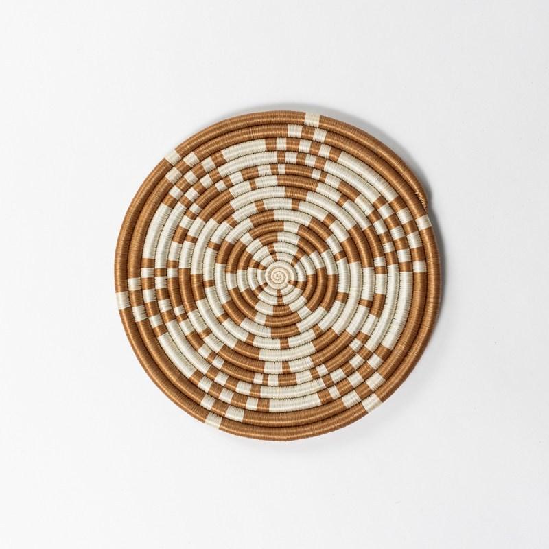 Rwandan Handwoven Trivets-Baskets-Azizi Life-Kaleidoscope - Tea-Jabulani Creations