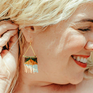 Beaded Fringe Earrings - Shea