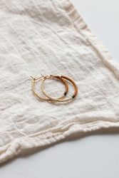 Mala Hoops Earrings - Rust