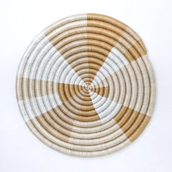 Rwandan Handwoven Trivets - Prism - Tan
