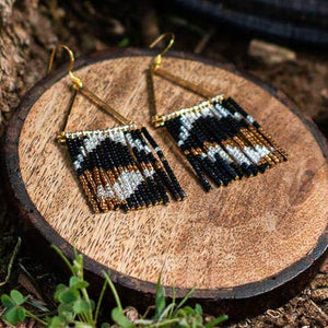 Beaded Fringe Earrings - Becky