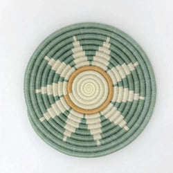 Rwandan Handwoven Trivets - Zuba Teal