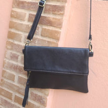 Load image into Gallery viewer, Handmade small Moroccan leather handbag crafted by women artisans
