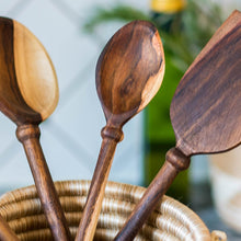 Load image into Gallery viewer, Hand Carved Wooden Small Spatula - Acaia Wood
