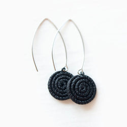 Ziga Woven Earrings - Black