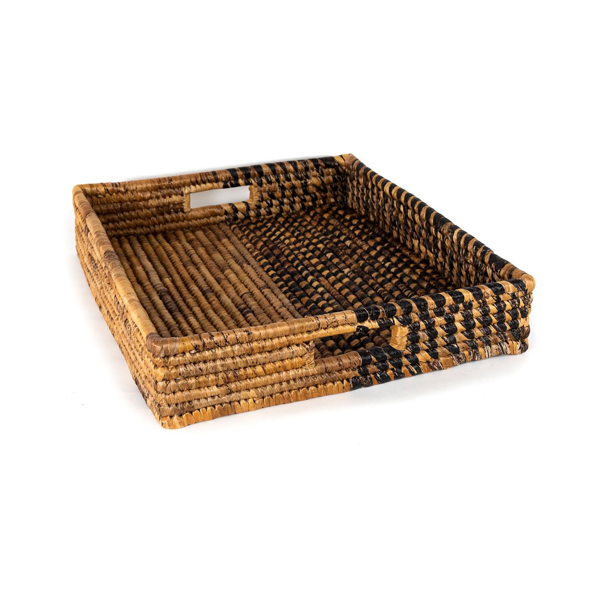 Unique hand woven basket made in Rwanda with black diamond pattern. This is apart of the Akaneri basket design.