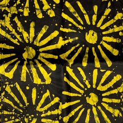Tie Dye Batik from Liberia - Black & Yellow